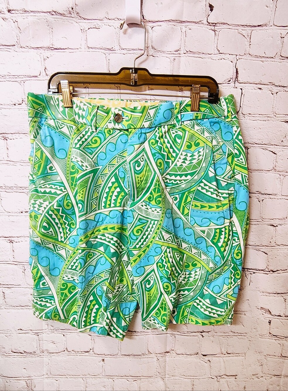 Loudmouth Golf Mens Heritage Splash Swirl Paisley Shorts 34 Stretch Resortwear